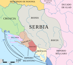 Archivo:Serb lands in the 9th century-es