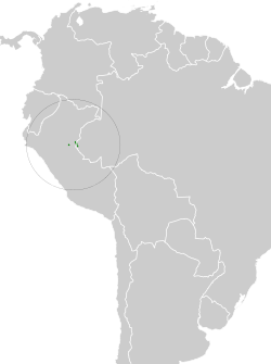 Distribución geográfica del batará de Acre.