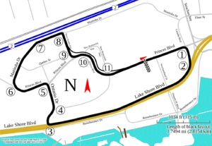 Archivo:Toronto, Ontario street circuit track map 2023