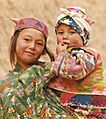 Turkmen girl and baby