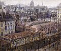 (MNAC) Bird's-Eye View of a Piece of Paris (Winter - Foggy Day) by Marià Pidelaserra