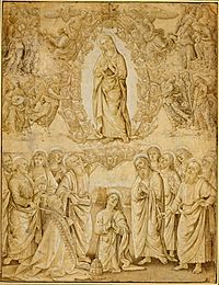 Archivo:Assumption of Mary perugino drawing
