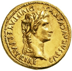 Archivo:Augustus first century aureus obverse