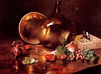 Chase William Merritt Still Life Brass and Glass 1888