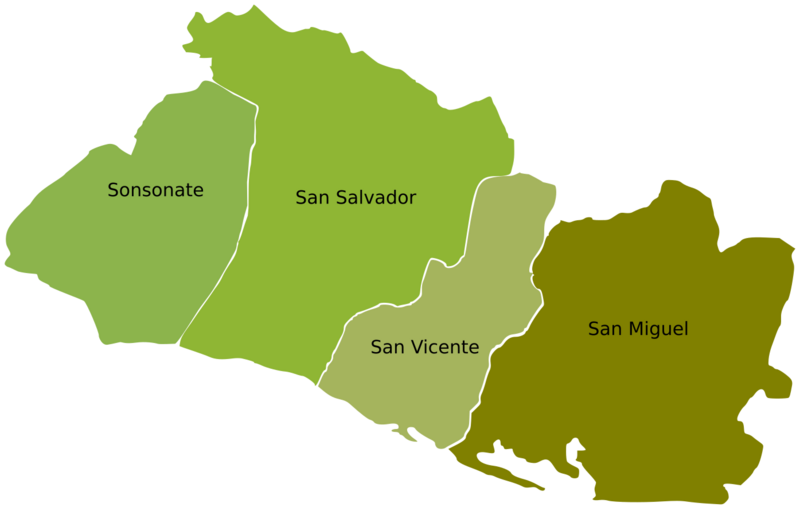 Departamentos El Salvador 1824