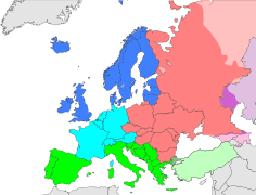 Europe subregion map UN geoscheme