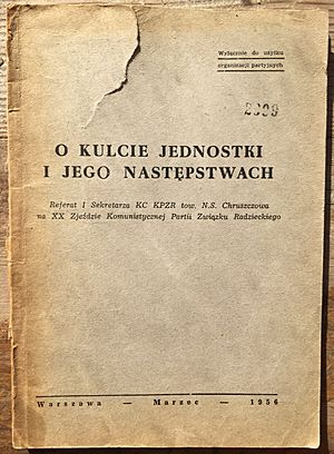 Archivo:First edition of Krushchev's "Secret Speech"