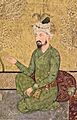 Humayun and Babur (Late Shah Jahan Album) Babur detail