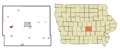 Jasper County Iowa Incorporated and Unincorporated areas Colfax Highlighted