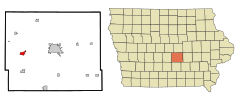 Jasper County Iowa Incorporated and Unincorporated areas Colfax Highlighted.svg