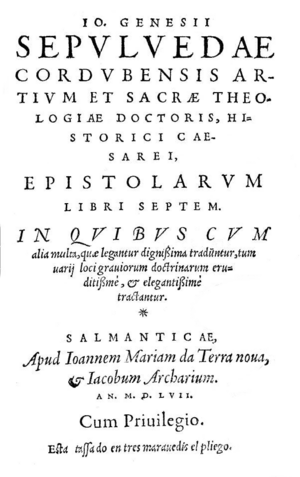 Archivo:Juan Ginés de Sepúlveda (1557) Epistolarum libri septem