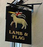 Archivo:Lamb and Flag sign (cropped)