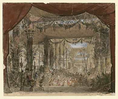 Archivo:Les Troyens à Carthage 1863 - throne room of Didon - design by Chaperon - Gallica