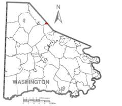Map of McDonald, Washington County, Pennsylvania Highlighted.png