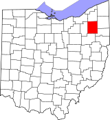 Map of Ohio highlighting Portage County.svg
