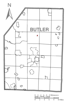 Map of West Sunbury, Butler County, Pennsylvania Highlighted.png
