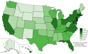 Archivo:Map of states showing population density in 2013