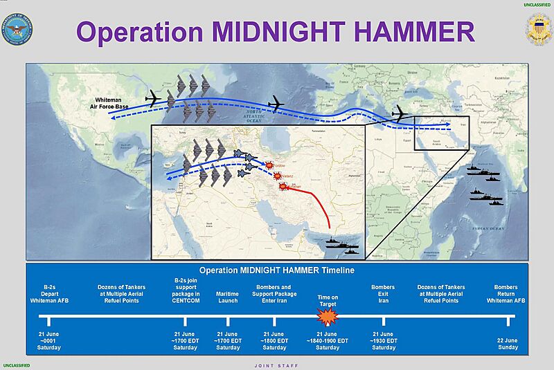 Operation Midnight Hammer infographic