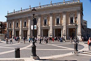 Archivo:Palazzo dei Conservatori Capitol Roma BW 1