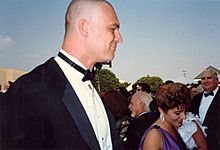 Richard Moll on the red carpet at the 39th Annual Emmy Awards.jpg