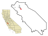 San Benito County California Incorporated and Unincorporated areas Ridgemark Highlighted.svg