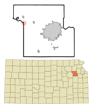 Shawnee County Kansas Incorporated and Unincorporated areas Willard Highlighted.svg