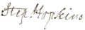Stephen Hopkins signature