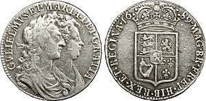 Archivo:Un demi crown à l'effigie de Guillaume III et Marie II