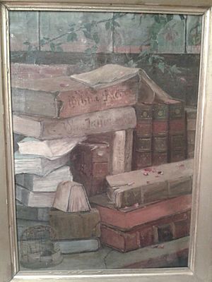 Archivo:Vicente Riva Palacio. "Libros Antiguos" Óleo sobre lienzo