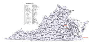 Archivo:Virginia counties and independent cities map