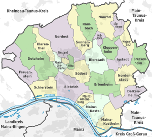Archivo:Wiesbaden subdivisions (colored scheme)