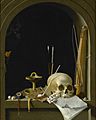 Adriaen Coorte - Vanitas still life in a niche