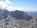 El imponente murallón norte de la Torre de la Palanca (2.614 m)