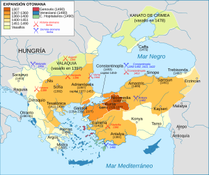 Archivo:Empèri Otoman - Expansion territòriala de 1307 a 1490-es