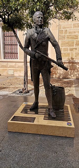 Archivo:Estatuta de Diego de Alvear en Montilla