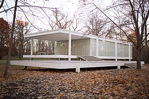 Archivo:Farnsworth House by Mies Van Der Rohe - exterior-10