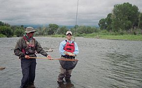 Fly Fishermen on the Arkansas River Near Salida Colorado