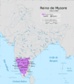 Indian Mysore Kingdom 1784 map-es