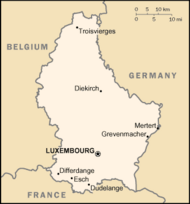 Mapa de Luxemburgo