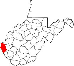 Map of West Virginia highlighting Wayne County.svg