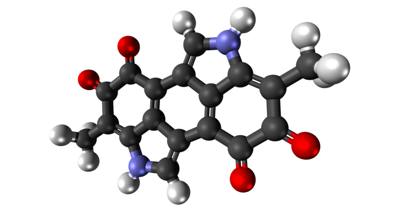 Melanin ball and stick