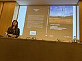 Nekane Aramburu presentando su libro Alternativas políticas de lo independiente