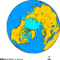 North pole february ice-pack 1978-2002