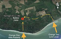 Archivo:Orange Beach Landing Zones, Dieppe Raid