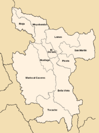Archivo:Provinces of the San Martín region in Peru