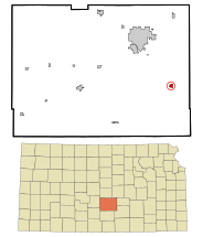 Reno County Kansas Incorporated and Unincorporated areas Haven Highlighted.svg
