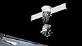 Soyuz MS-11 spacecraft moments before docking to the ISS