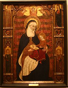 St. Anne and the Virgin - Ramons Destorrents, Arnan and Ferrer Bassa - c. 1350 - Tempera on panel.JPG