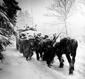 Archivo:Troops advance in a snowstorm