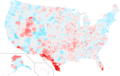 U.S. 2016 to 2020 presidential election swing